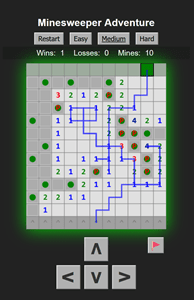 Thumbnail preview of the Minesweeper Adventure game, showing solved state.