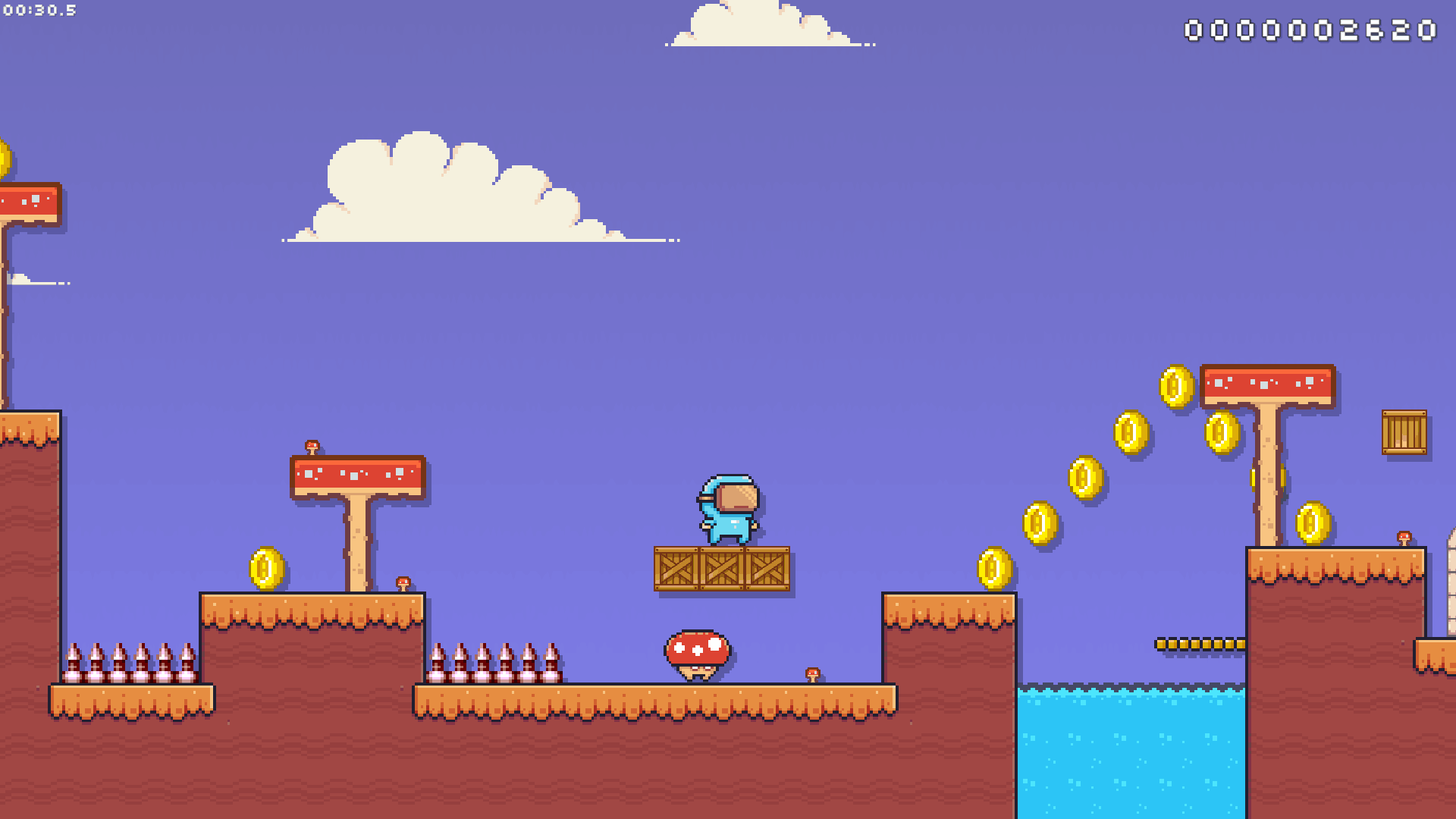The player character standing on a box and chilling