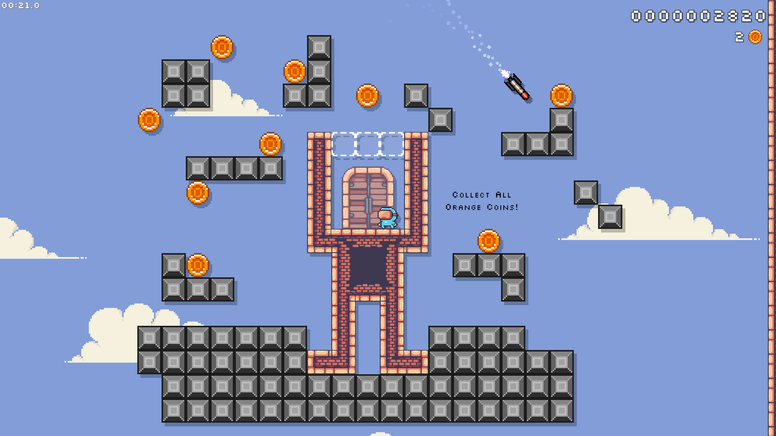 The player controlling a rocket