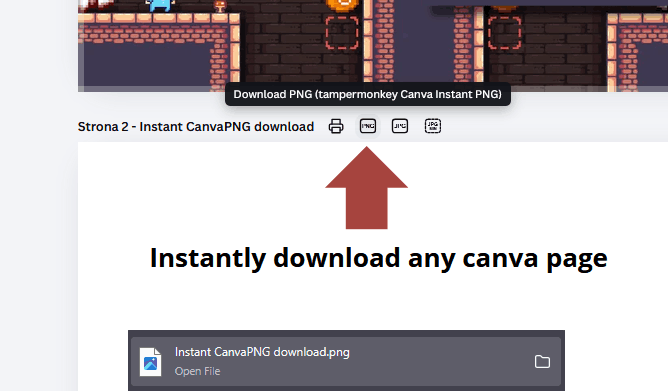 Instant Canva Page Download in action
