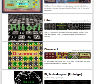 New Games section on Tymski.pl website